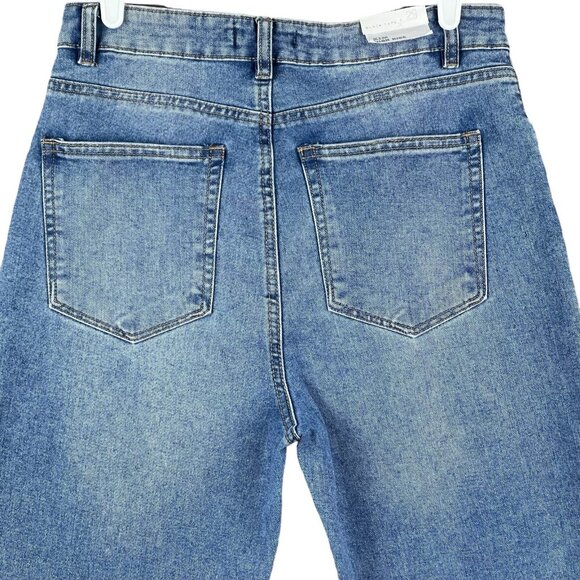 Black Tape Women Blue Denim Jeans Size 29 Kim High Rise Straight Leg Stretch NWT - Picture 4 of 11